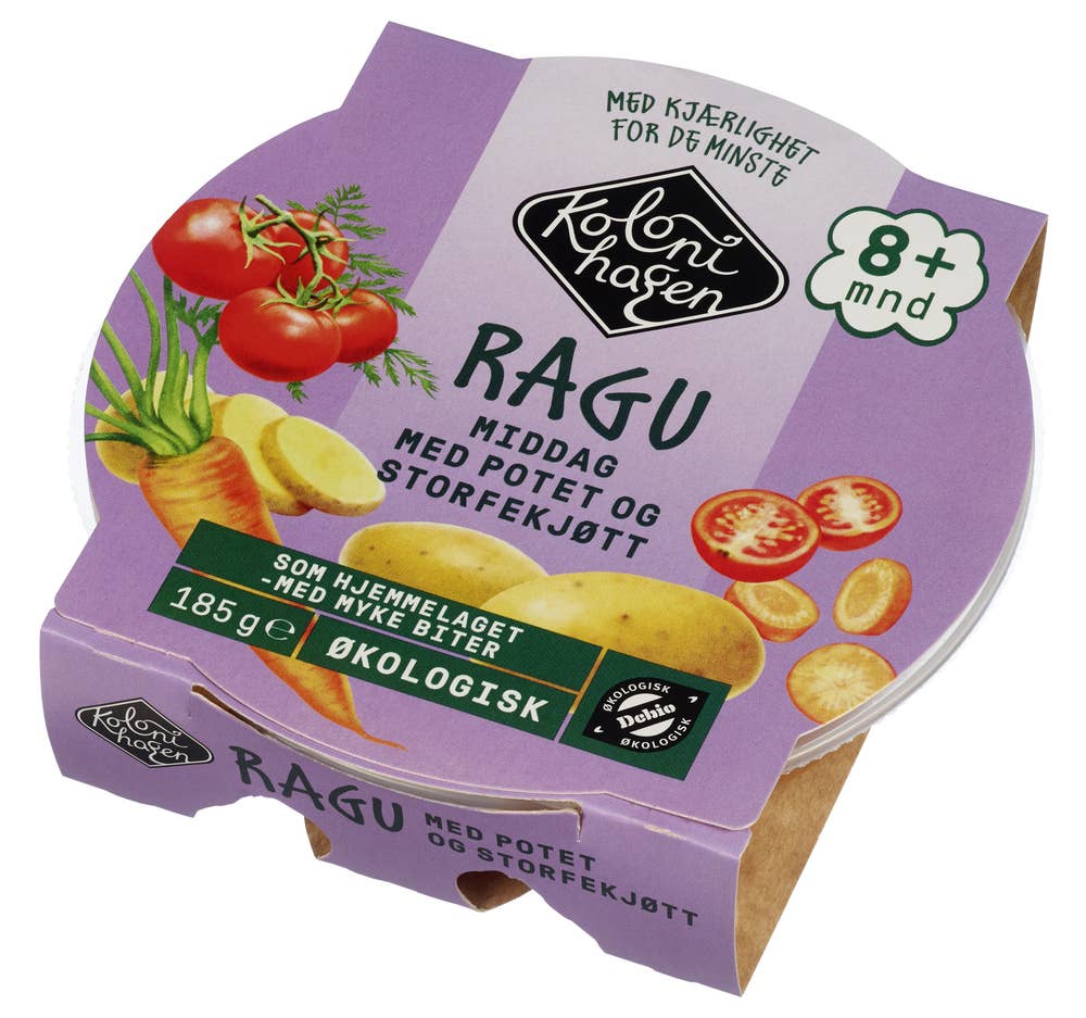 Kolonihagen Ragu med Potet & Storfekjøtt Fra 8 mnd, Økologisk