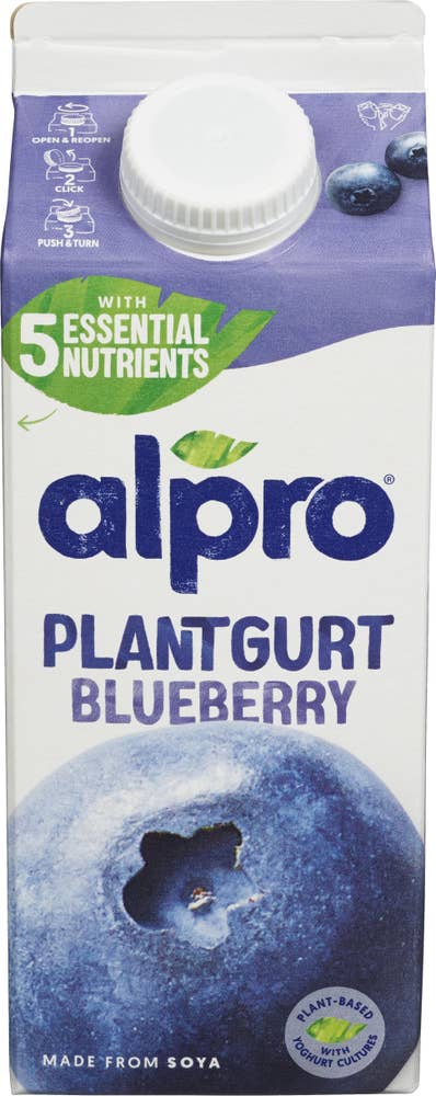 Alpro Plantgurt Soya blåbær