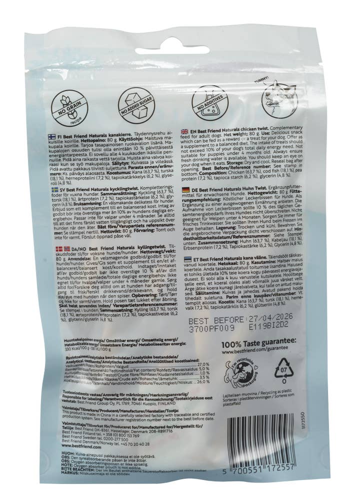 Best Friend Kyllingtwist hundesnacks