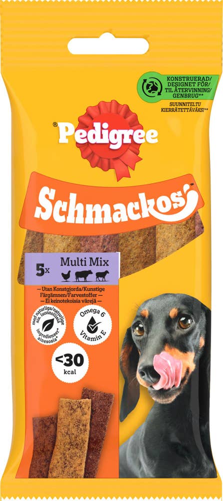 PEDIGREE Schmackos Multi Mix hundesnacks Okse, lam og fjærkre