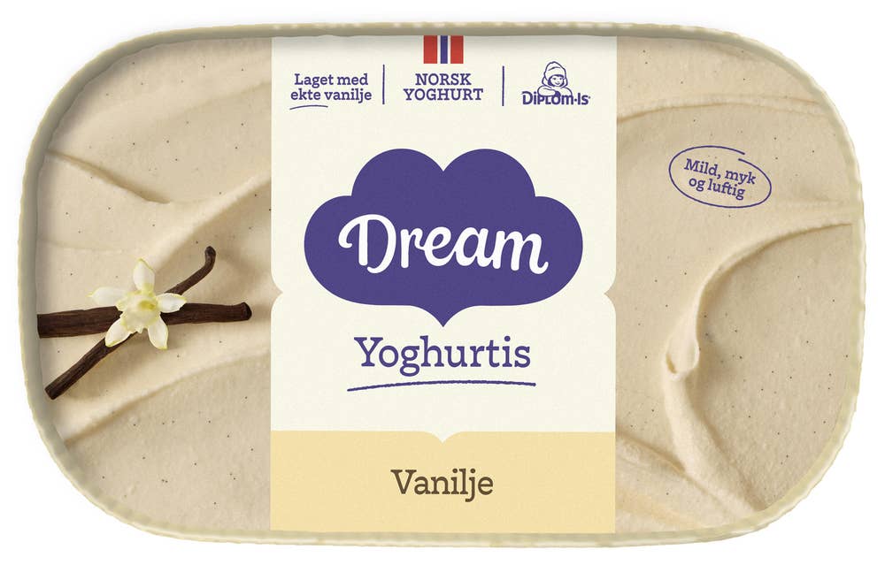 Dream Yoghurtis ekte vanilje