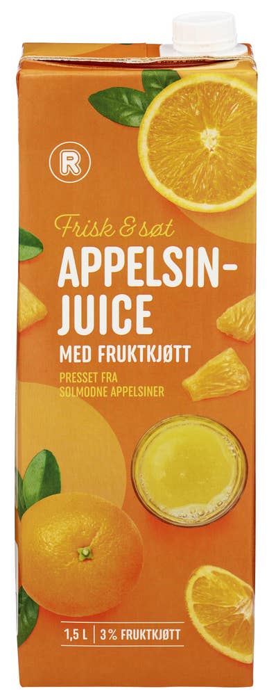 R Appelsinjuice Med Fruktkjøtt Premium
