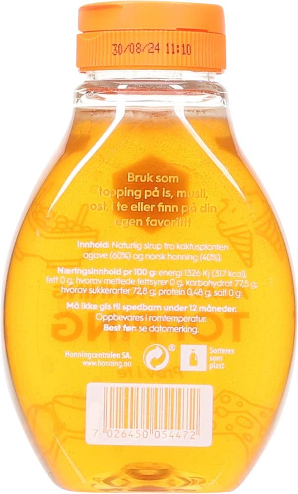 Honningcentralen Topping med agave og honning