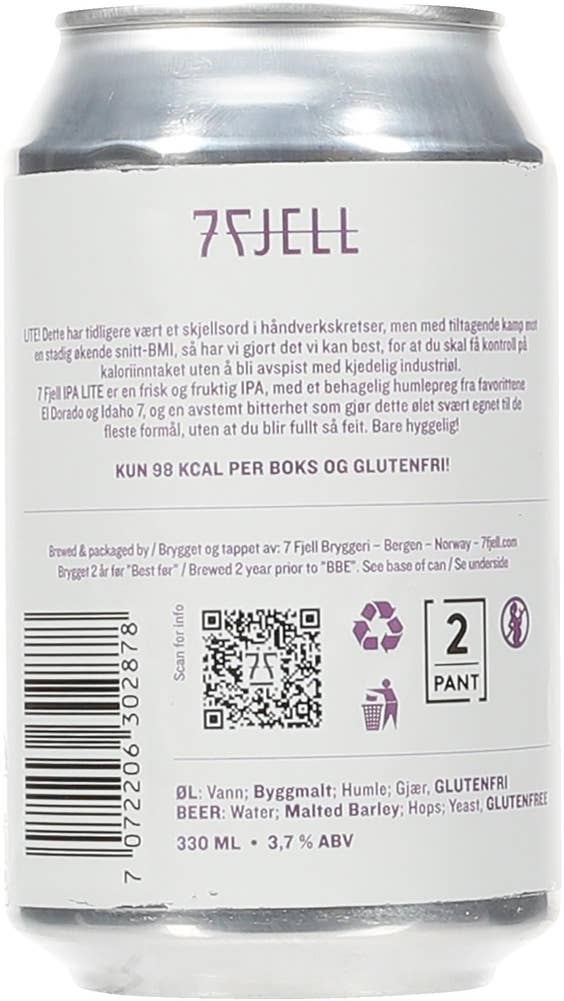 7 Fjell Bryggeri IPA Lite