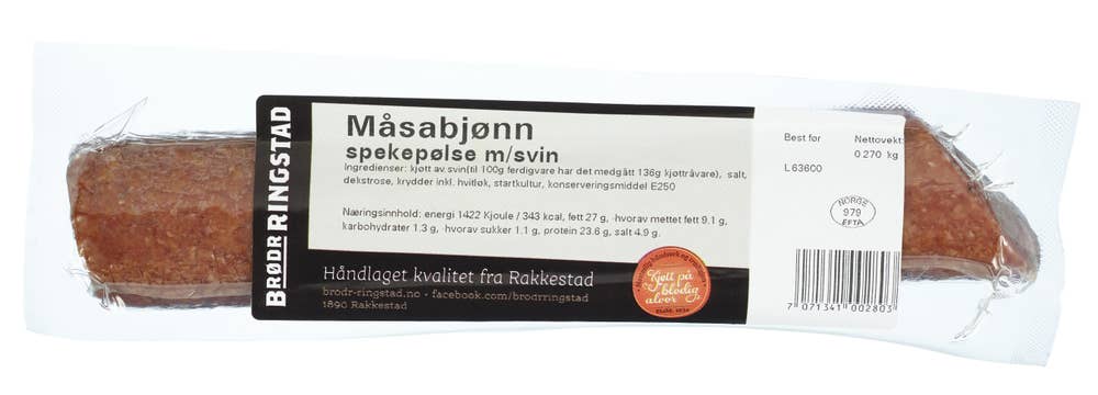Brødr Ringstad Måsabjønn Spekepølse