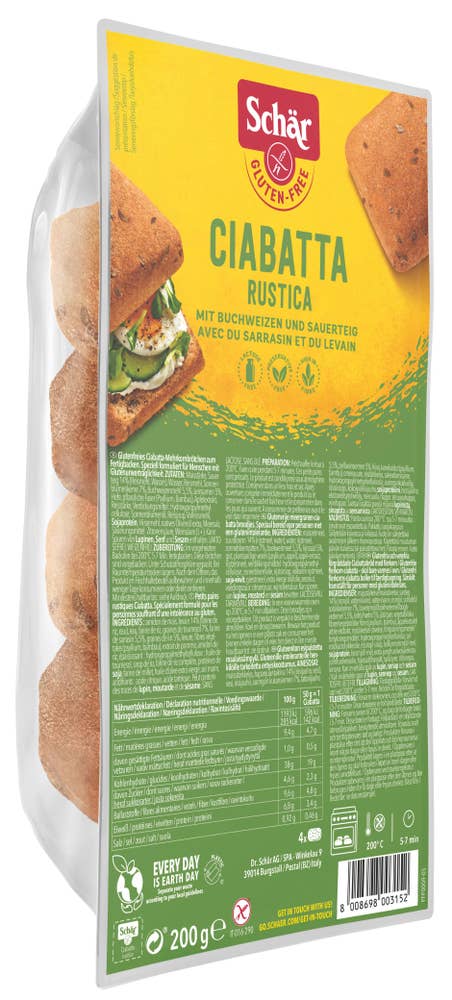 Ciabatta Rustica glutenfri 200g Schar
