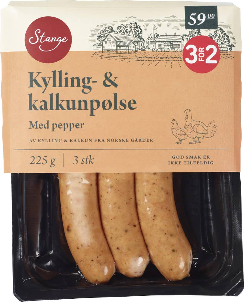 Stange Kylling og kalkunpølse