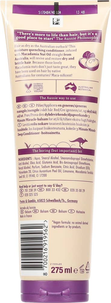 Aussie Miracle Moist detangling conditioner