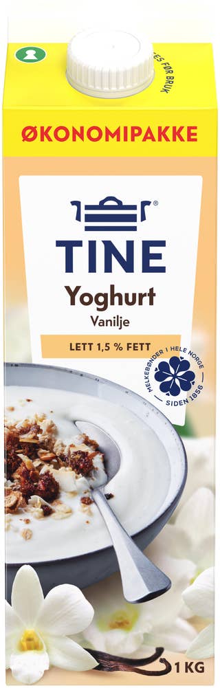Yoghurt 1,5% Vanilje, 1 kg
