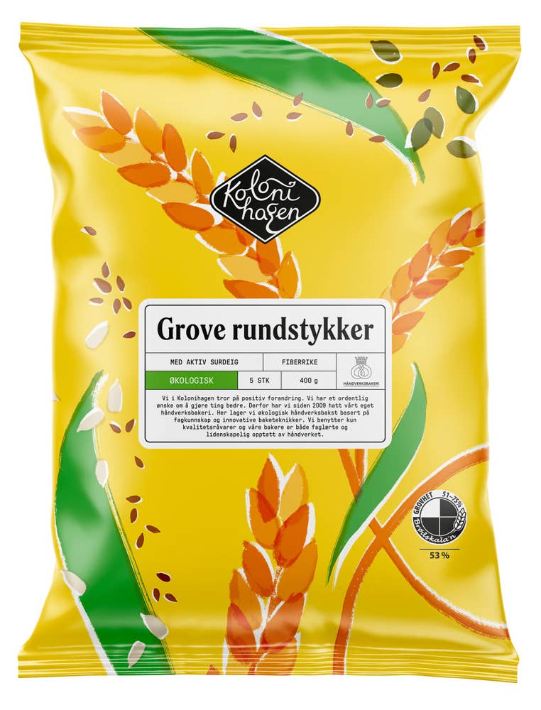 Kolonihagen Økologiske grove rundstykker