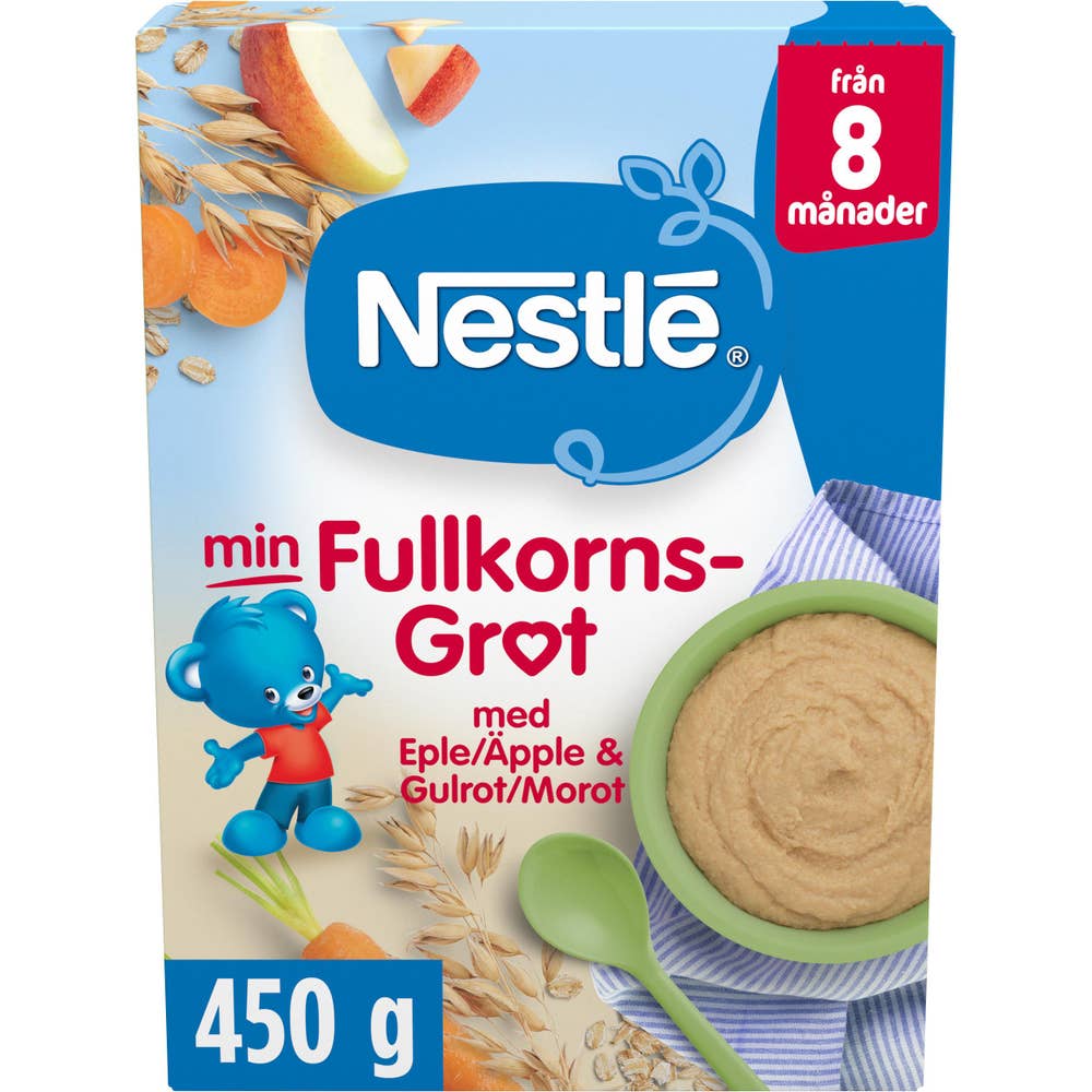 Nestlé Min Fullkornsgrøt eple og gulrot Fra 8 mnd