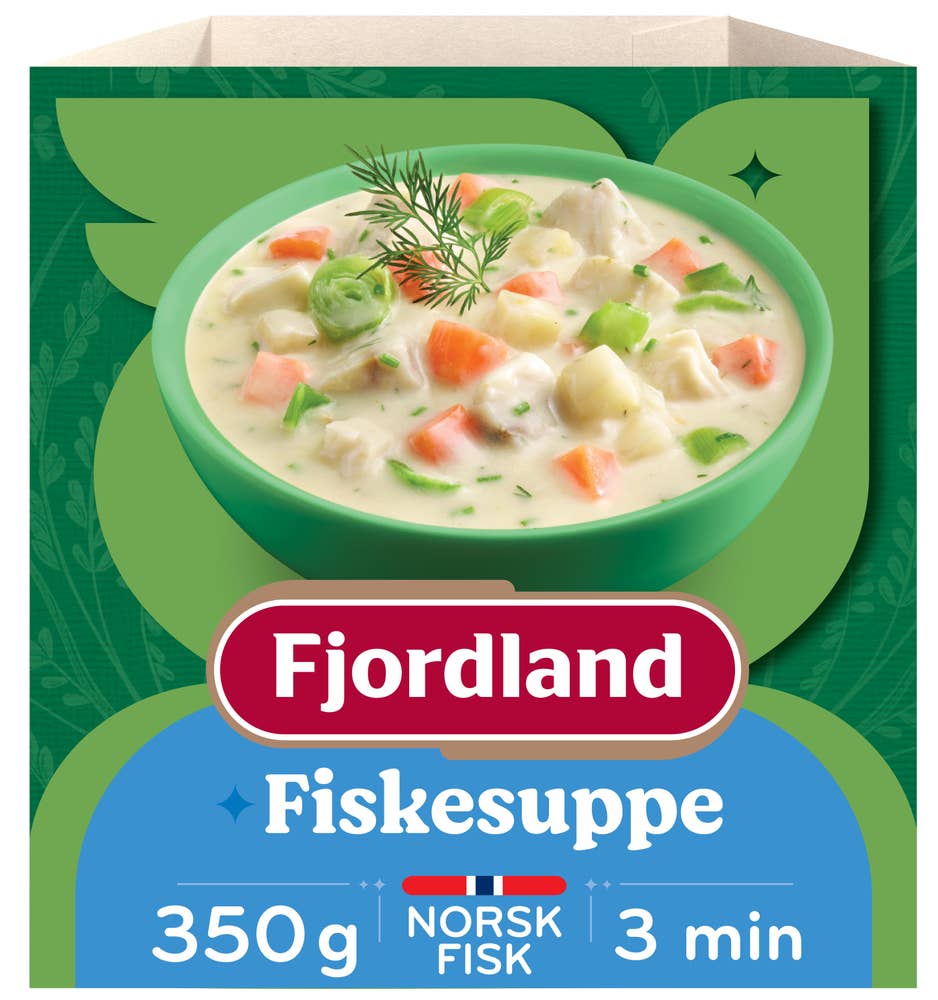 Fjordland Fiskesuppe Med crème fraîche og urter