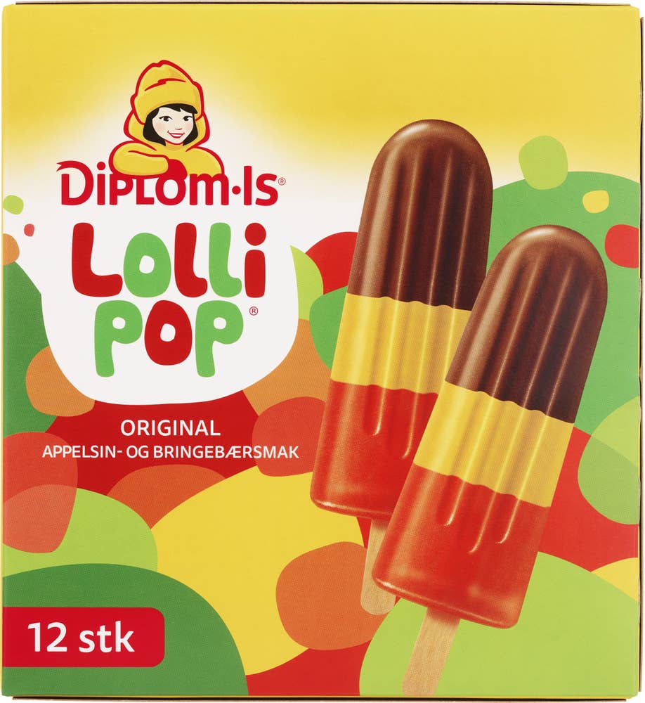 Diplom-is Lollipop ispinne 12 stk