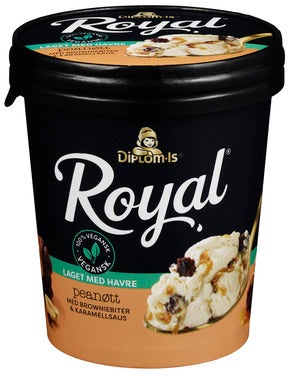 Diplom-Is Royal Havre Peanøtt og Browniebiter