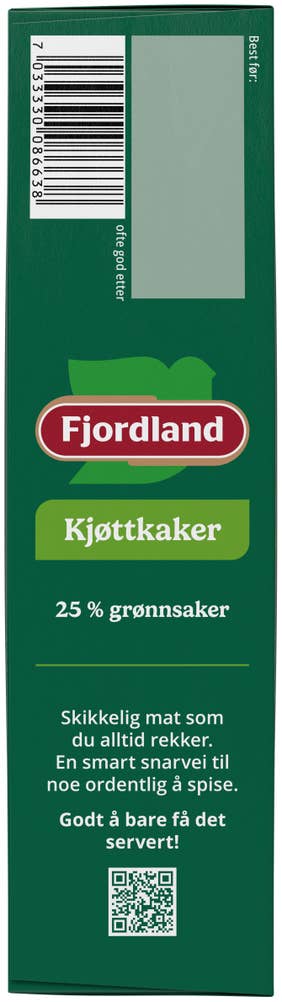 Fjordland Kjøttkaker Med ertestuing og poteter