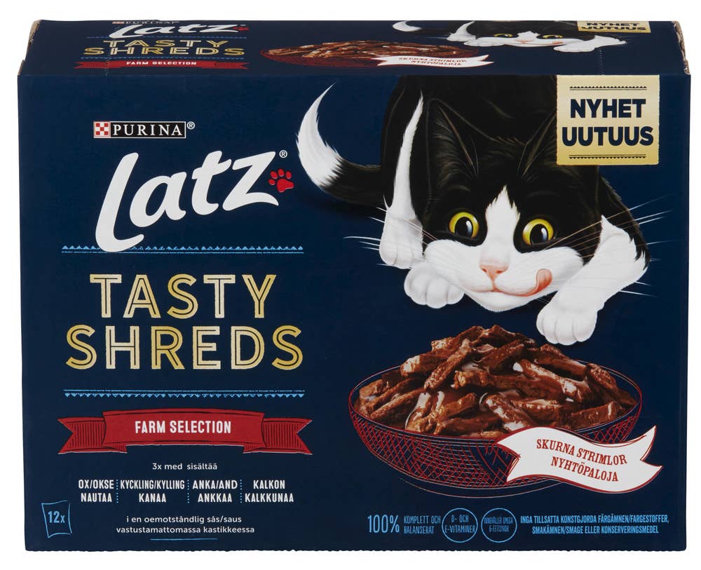 Latz Tasty Shreds Kjøtt 12 stk