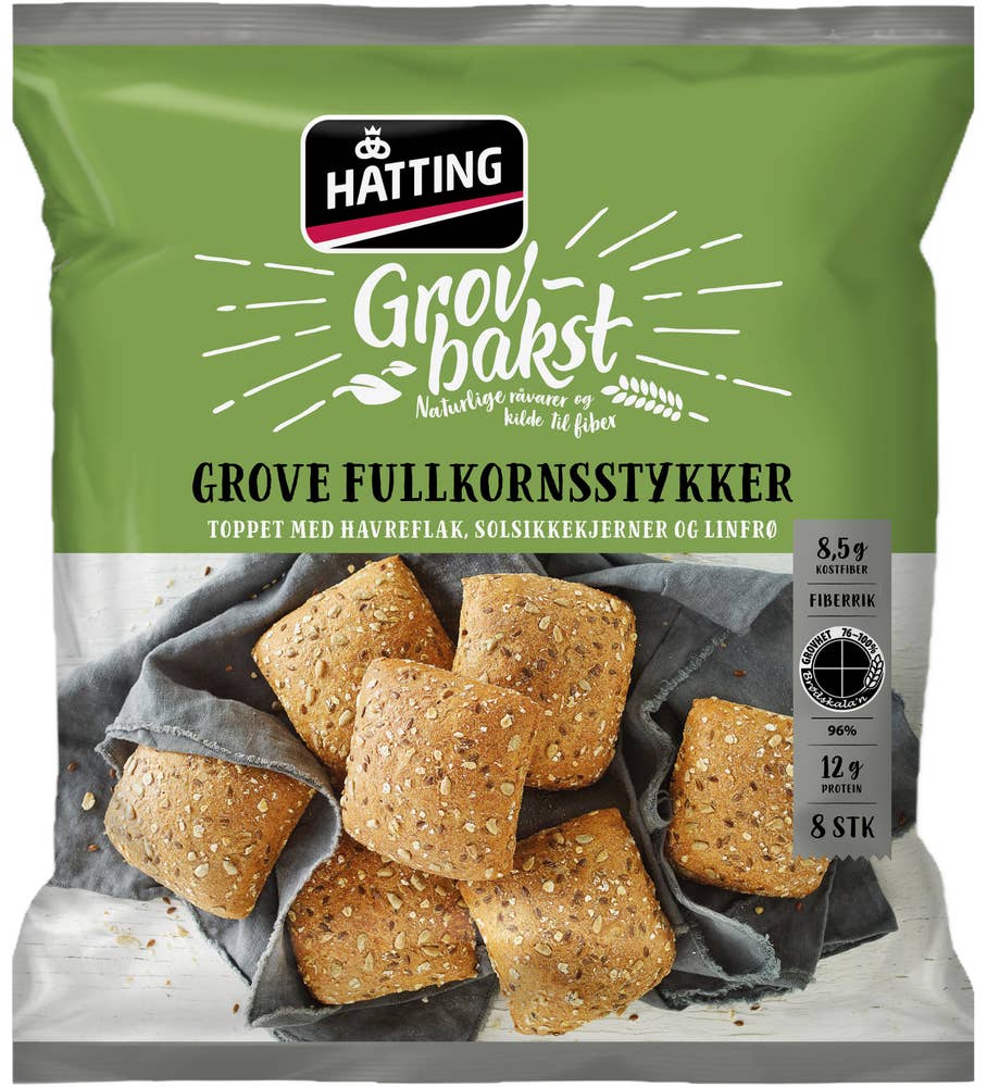 Hatting Grove Fullkornsstykker 8 stk