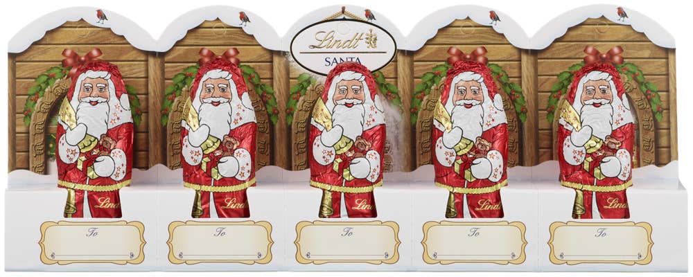 Lindt Santa Mini Sjokoladenisser 5 stk