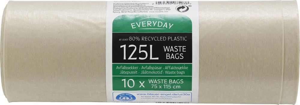 Everyday Avfallssekk, semi-transparent 125 liter, 75x115cm, 40my