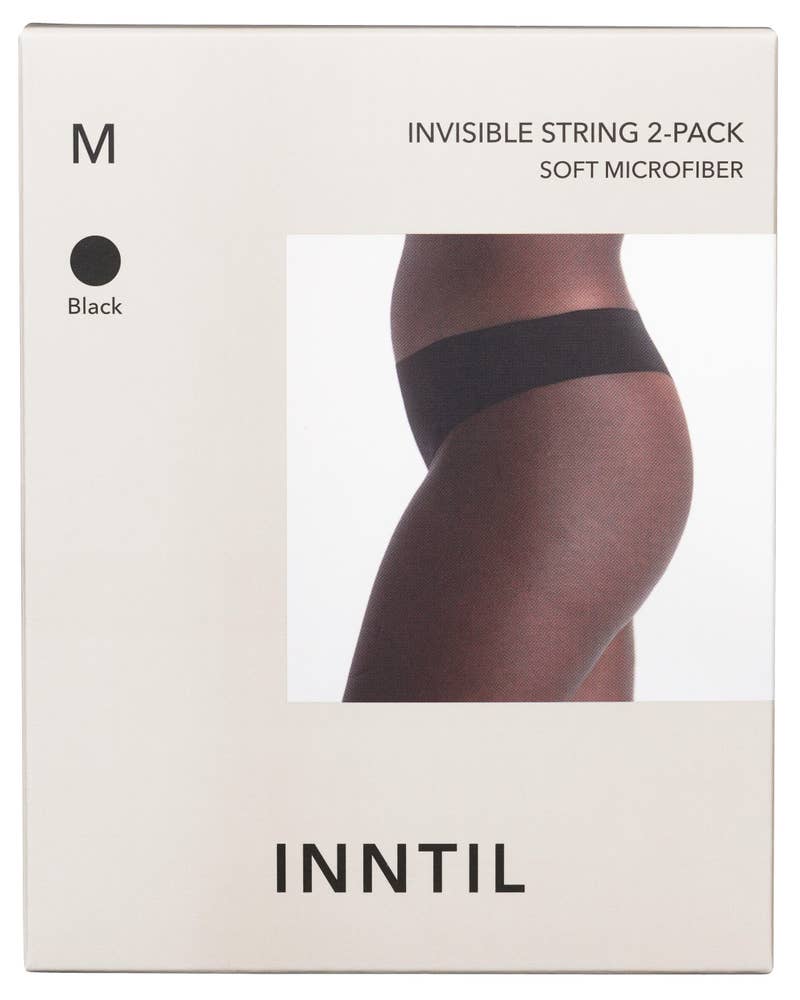 Inntil Sømløs string Sort, str. M