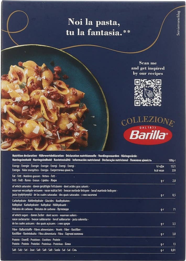 Barilla Conchiglie Rigate n.93