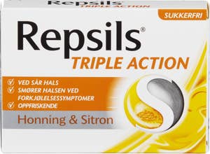 Repsils Halstabletter med Honning & Sitron Sukkerfri