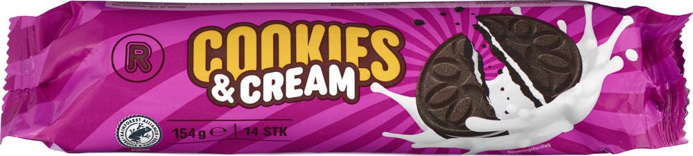 R Cocoa Cookies & Cream Med vaniljekrem