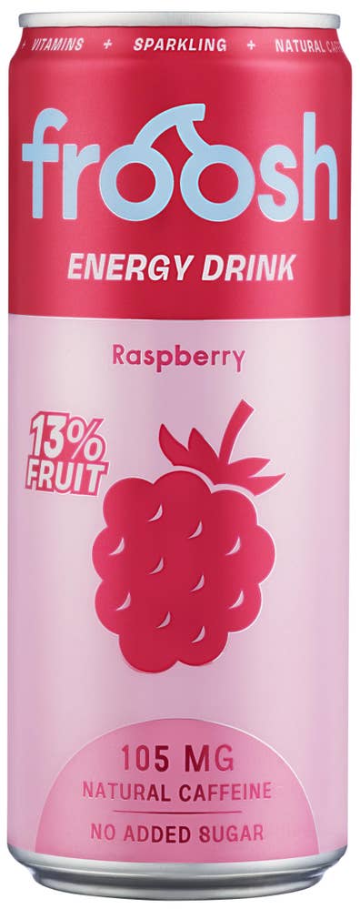 Froosh energidrikk bringebær