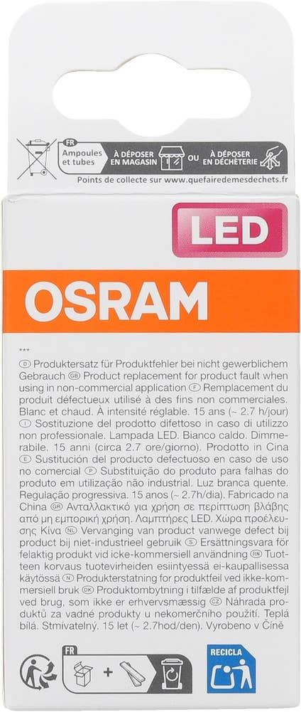 Osram Klar LED-lyspære E14 Dimbar, 25 W, 250 lm