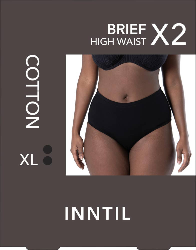 Inntil High Waist truse Sort, str. XL