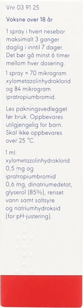 Otrivin Comp nesespray for voksne 0,5 mg / ml + 0,6 mg / ml