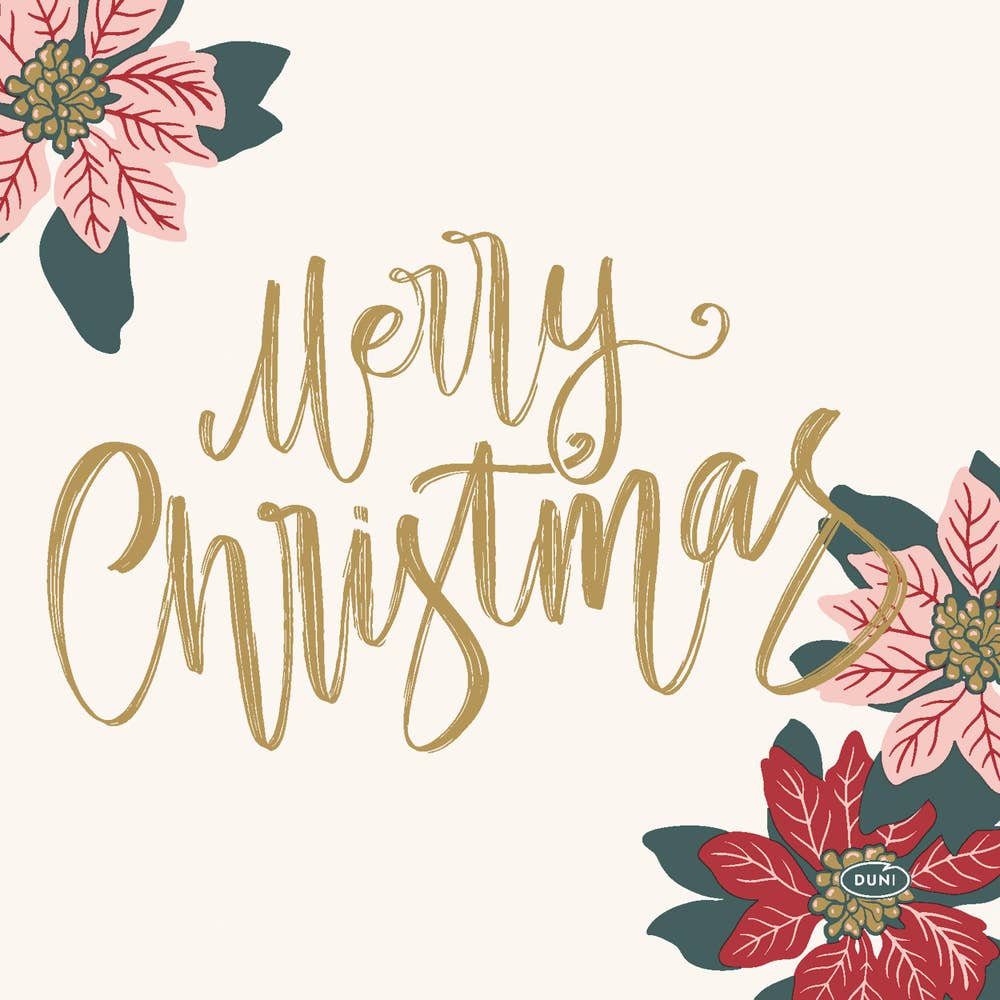Duni Servietter Merry Christmas 3 lag, 33x33cm