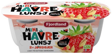Fjordland Mini Havrelunsj Med Jordbær