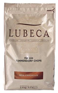 Lubeca Coverture Timmendorf Melkesjokolade 42 %, pose