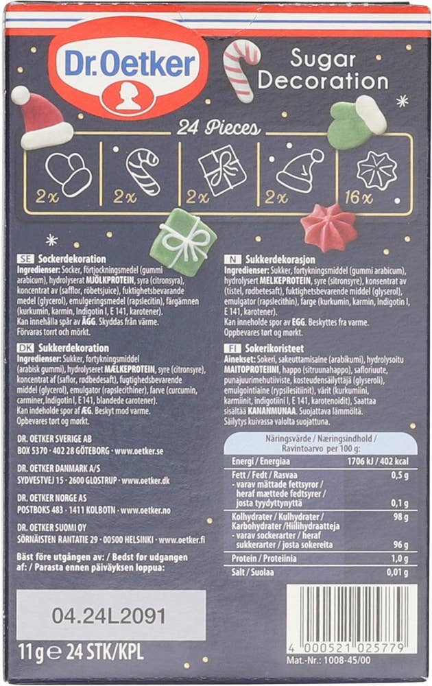 DR. OETKER Julefigurer Kakepynt