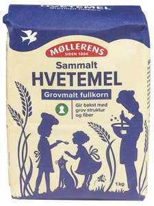 Møllerens Sammalt hvetemel Grovmalt fullkorn