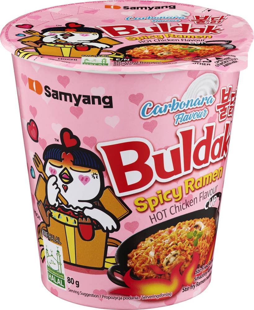 Buldak Cup Ramen carbonara flavour