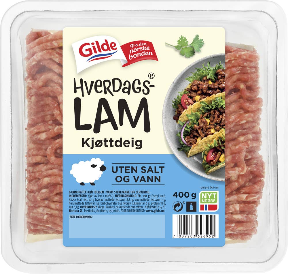 Gilde Hverdagslam kjøttdeig Uten salt og vann
