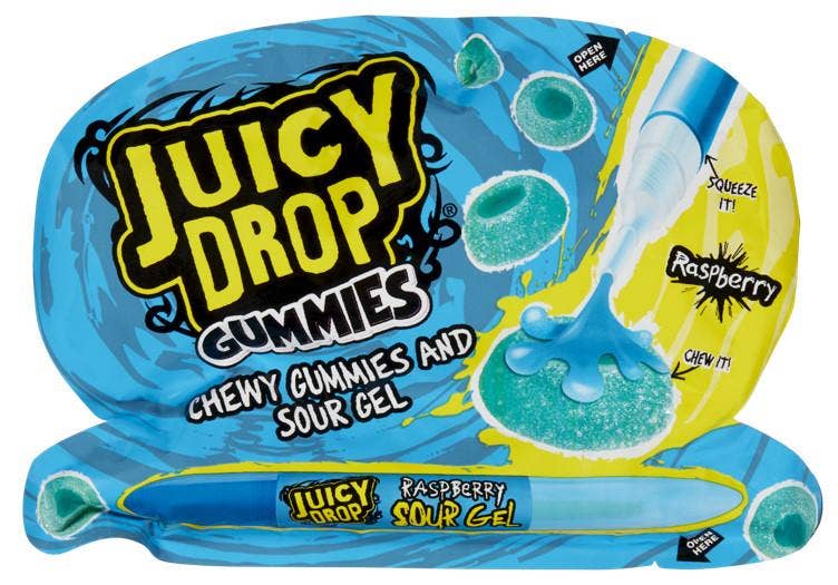 Bazooka Juicy Drop Gummies Assortert farge