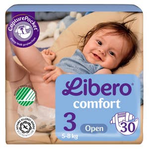 Libero Comfort åpen bleie Str. 3, 5-8kg