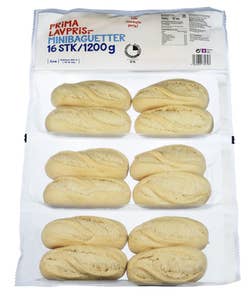Prima Lavpris Minibaguetter Fine 16x75g