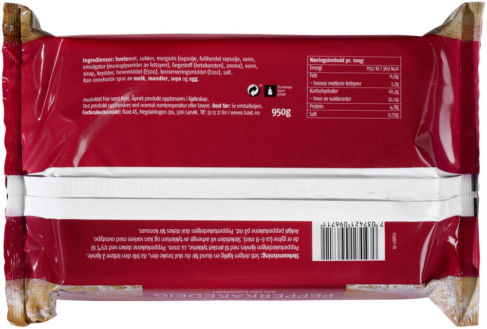 BERTHAS Pepperkakedeig