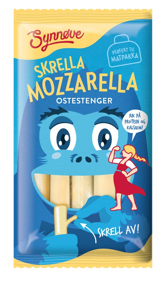 Synnøve Skrella mozzarella Ostestenger