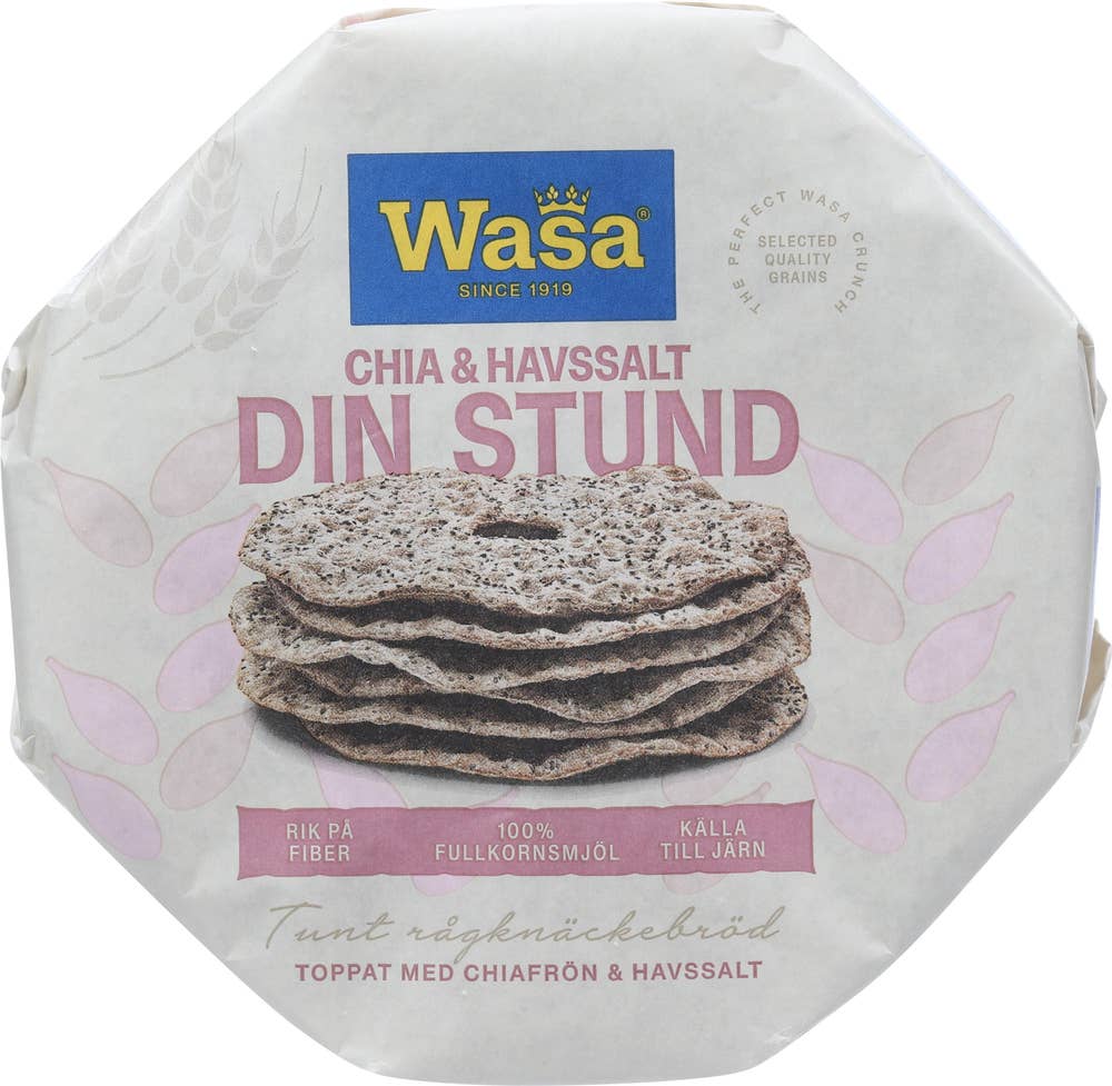 Wasa Knekkebrød Din Stund Chia & Havsalt