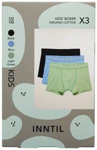 Inntil Bokser Tre farger, barn str. 122-128