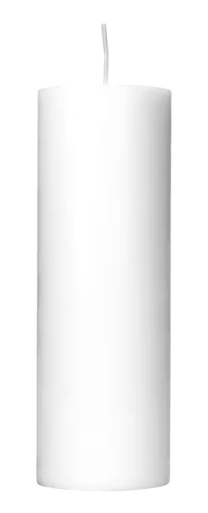 Clas Ohlson Kubbelys, svanemerket stearin Ø 6cm, høyde 12 cm