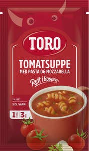 Toro Tomatsuppe med mozzarella Rett i koppen