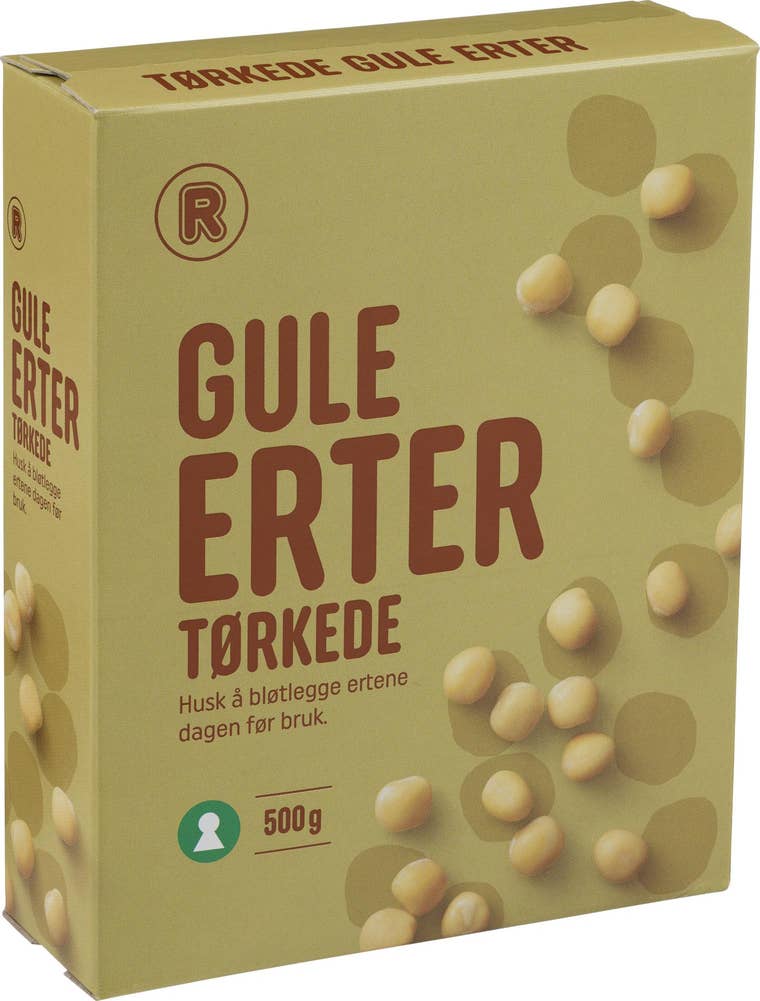 R Tørkede erter Gule