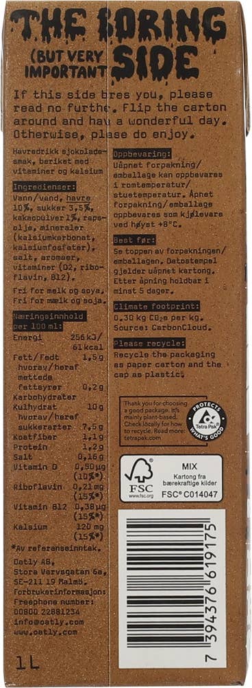 OATLY Havredrikk sjokolade
