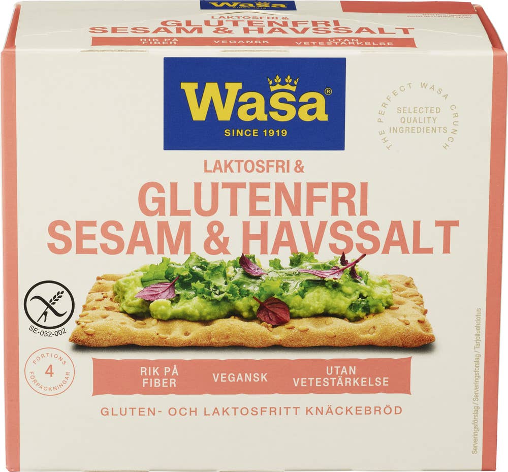 Wasa Knekkebrød Glutenfri Sesam & Havsalt